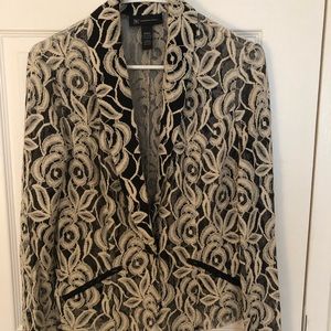 Lace detail blazer
